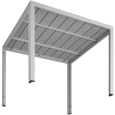 Table de jardin aluminium carrée 90 x 90 cm gris 2208256 - 2208256 - 3000138151305