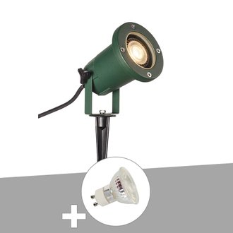 Projecteur extérieur rond vert BIG NAUTILUS avec ampoule LED QPAR51