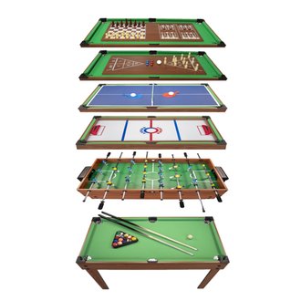 Table Multi Jeux 20 en 1 sur Pied, Multifonction avec Plateaux Modulables et Accessoires pour 20 jeux différents, 122x61x84 cm