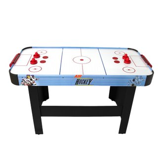 Air Hockey Teenager - Table de Air-Hockey avec système d'air pulsé 6-8W - 142 x 72 x 81 cm - Bleu/Noir
