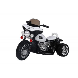 Moto de Police Electrique 20W pour enfants - 80L x 43l x 54,5H cm - 3 roues, marche av/ar, phares fonctionnels, bruitages moteur