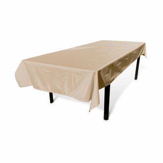 Collection EXOTIQUE - Nappe d’extérieur de 300 x 140 cm beige. 100% polyester. protège la table. protection UV. style estival
