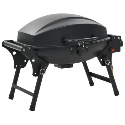 vidaXL Barbecue à gaz portatif avec zone de cuisson Noir - 44276 - 8718475616863