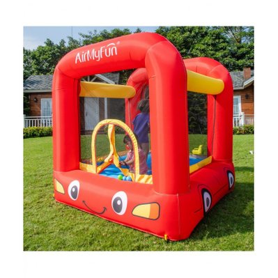 Château Gonflable Jumpy Car avec aire de jeux et trampoline, Surface 210x205x200 cm - souffleur et sac de rangement inclus - A82005 - 3700998934178