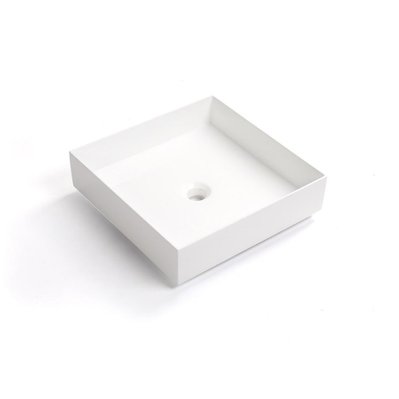 Vasque à poser carrée en marbre de synthèse SIENA 42 cm - 28042001-0 - 3760253893770