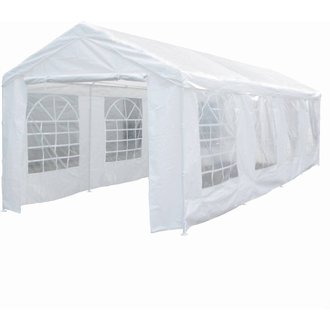 Tente de réception "Celia" en polyéthylène - 25.81  m² - 890 x 290 x 270/200 cm