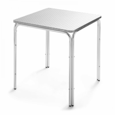 Table de jardin carrée en aluminium et 4 chaises - 103033 - 3663095009289