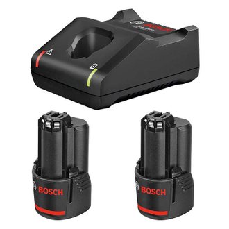 Chargeur BOSCH GAL 12V-40 Professional + 2 Batteries BOSCH GBA 12V 3.0Ah Professional
