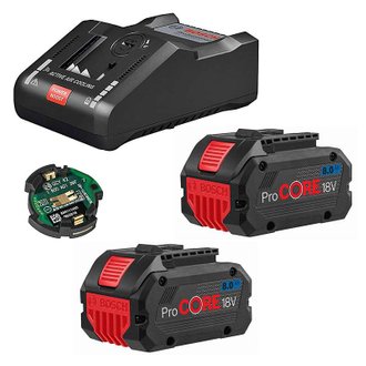 Pack 2 Batteries BOSCH ProCORE18V 8Ah Professional + Chargeur BOSCH GAL 18V-160 C Professional + GCY 42