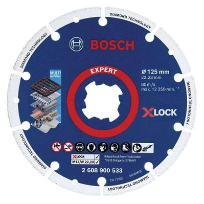 Disque diamanté BOSCH Professional 2608900533 pour Métal X-LOCK Ø 125mm - 2608900533 - 4059952536828