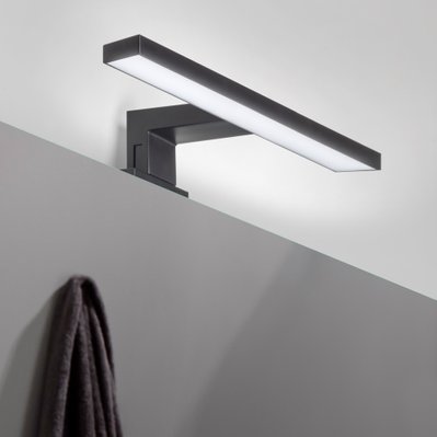 Emuca Spot LED pour miroir de salle de bain Virgo (AC 230V 50Hz), 6 W, Peint en noir, Plastique - 5149114 - 8432393278032
