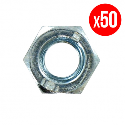 Petite boîte VYBAC de 50 écrous VYNEX - hexagonale - acier zingué - Ø 12 mm - 3101780295185 - 3101780295185