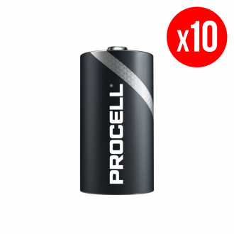 Pack de 10 piles Duracell PROCELL - LR20 - D