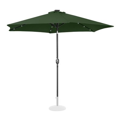 Parasol de jardin meuble abri terrasse avec led rond diamètre 300 cm inclinable vert 14_0002650 - 14_0002650 - 3000209978985