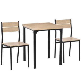 Table avec 2 chaises style industriel