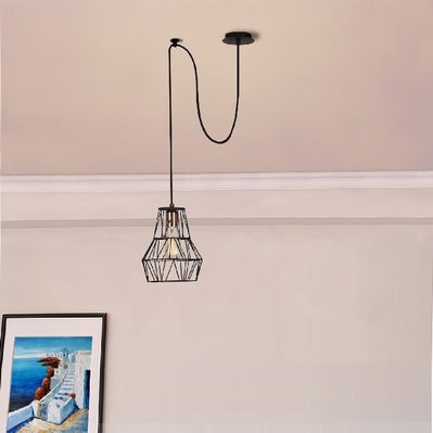 HOMEMANIA Lampe a Suspension Wire - Fall, Cuivre, Noir - HIO8681847144830 - 8681847144830