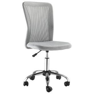 Chaise de bureau ergonomique hauteur réglable piètement chromé pivotant 360° revêtement maille