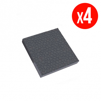 Pack de 4 carrés anti-vibrations - 9,5 X 9,5 cm 