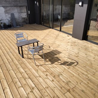 Kit complet terrasse DOXWOOD en bois autoclave - 40 m²