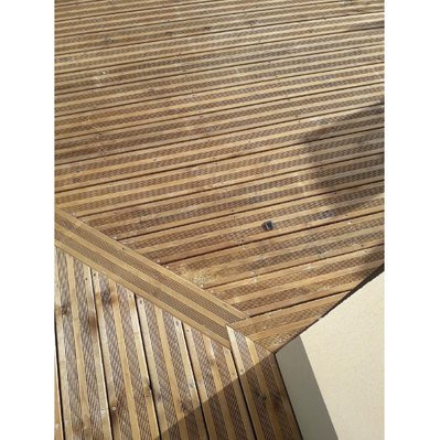 Terrasse en bois 40 m² brun - autoclave 3 - kit complet avec lambourdes, visseries et livraison - kit_brun_40 - 7421031259145