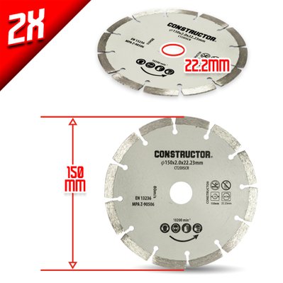 2 disques diamant pour rainureuse Constructor - CT2DISCR - 5411074212940