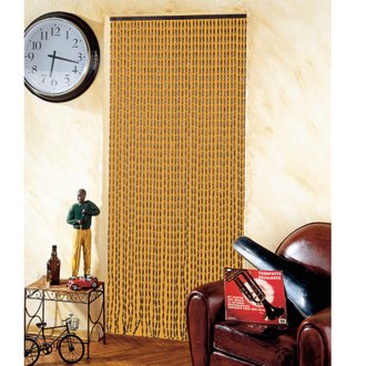 Rideau de porte en perles de bois - 90 x 200 cm