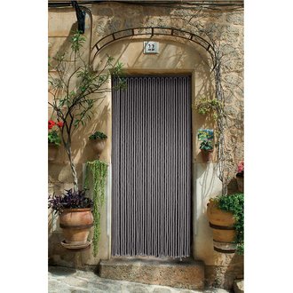 Rideau de porte en corde tressée coton gris 90 x 200 cm
