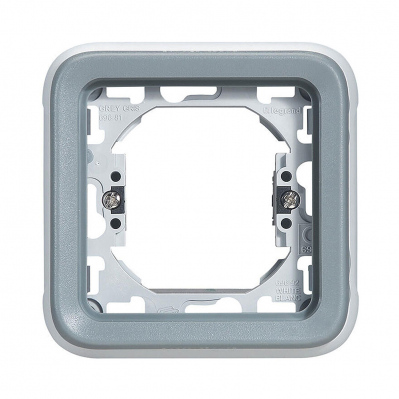 Plaque étanche Legrand support Plexo - 1 poste - pour montage en encastré - gris  - 3245060699567 - 3245060699567
