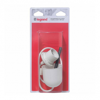 Kit de suspension douille DCL avec 1 douille E27 et 1 câble blanc longueur 60cm + fiche DCL Legrand