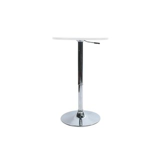 Table de bar design ronde réglable en hauteur / mange debout CHARLIE blanc