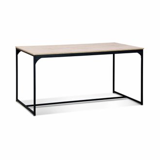 Table à manger rectangulaire métal et décor bois - Loft - 4 places. 150cm