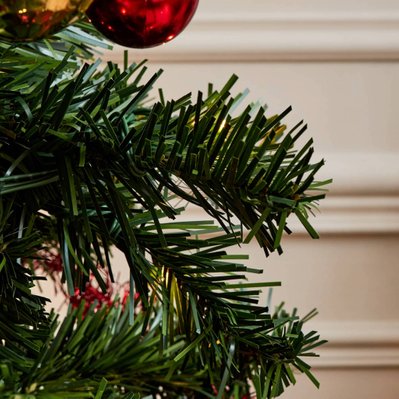Sapin de Noël artificiel avec kit de décoration - Toronto 180cm - vert avec décorations rouge et or - 3760326998128 - 3760326998128
