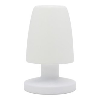 Lampe de table sans fil GABY blanc plastique H21cm