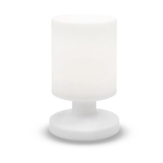 Lampe de table sans fil LILY blanc plastique H26cm