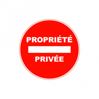 Panneau adhésif "Propriété privée" - PVC - Ø28 cm 