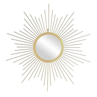 Miroir soleil en métal doré 66 cm