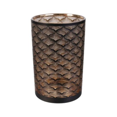 Vase en métal noir et cuivré Aster 20 cm - 45279 - 3664944138952