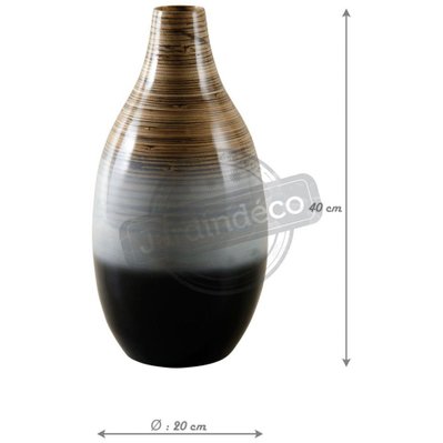 Vase bambou laqué - 24377 - 3238920786422