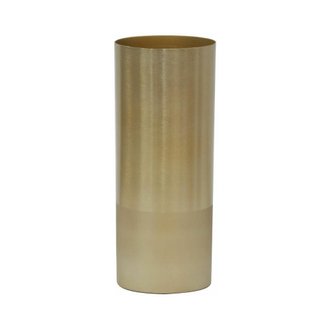 Vase cylindrique en métal doré