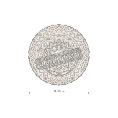 Tapis intérieur extérieur en vinyle Mandala 100 cm - 27832 - 4028126270431