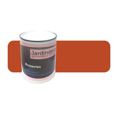 Peinture  pour meuble en bois brut 1 litre orange rouge - 10787 - 3700866314743