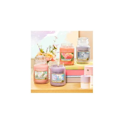 Bougie jarre en verre senteur rose et abricot Moyen modèle - 47890 - 5038581033297