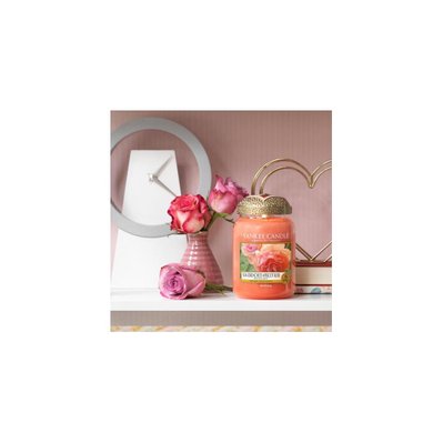 Bougie jarre en verre senteur rose et abricot Moyen modèle - 47890 - 5038581033297