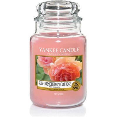 Bougie jarre en verre senteur rose et abricot Grand modèle - 47891 - 5038581033211