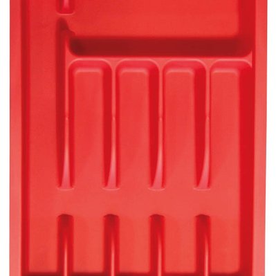 Range couverts ajustable en plastique rouge - 31752 - 3700866300012