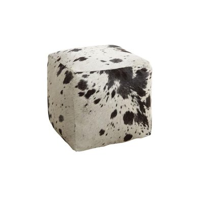 Pouf cube en peau de vache - 17616 - 3238920767605