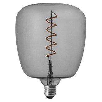 Ampoule ronde LED spirale gris 14 cm