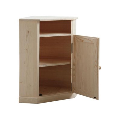 Petit meuble d'angle en bois brut - 39 - 3238920744200