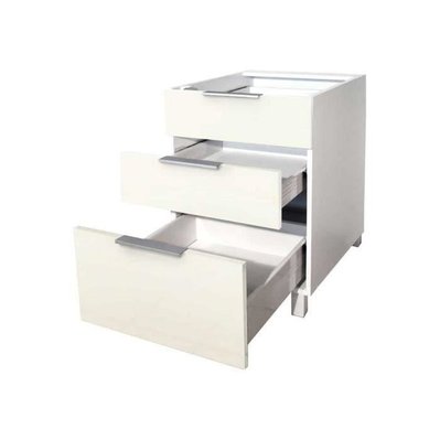 Meuble bas 3 tiroirs – 60cm - Blanc - C3T6B-BLANC - 3519118560544