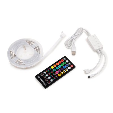 Emuca Kit de bande LED Octans RGB avec télécommande et contrôle WIFI via APP (5V DC), 4 x 0,5 m, Plastique, 1 ut. - 5209220 - 8432393283029